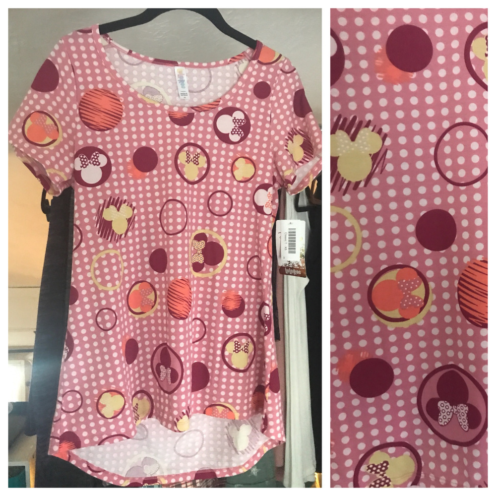 NWT LLR Minnie Mouse Pink Classic Tee